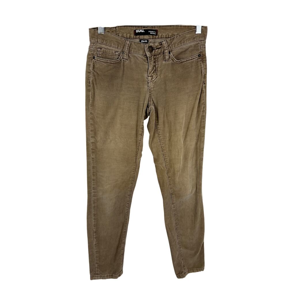 Urban Outfitters BDG Tan Corduroy Cigarette Mid Rise Skinny Pants 25